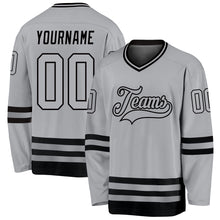 Load image into Gallery viewer, Custom Gray Gray-Black Hockey Jersey
