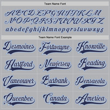 Load image into Gallery viewer, Custom Gray Navy-Light Blue Hockey Jersey