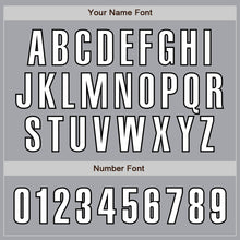 Load image into Gallery viewer, Custom Gray White-Black Authentic Baseball Jersey