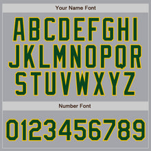 Load image into Gallery viewer, Custom Gray Green Pinstripe Green-Gold Authentic Baseball Jersey