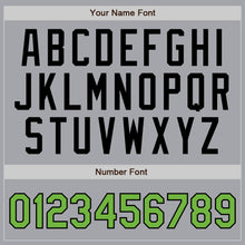 Load image into Gallery viewer, Custom Gray Black Pinstripe Neon Green-Black Authentic Baseball Jersey