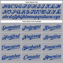 Load image into Gallery viewer, Custom Gray Royal-Red Authentic Sleeveless Baseball Jersey