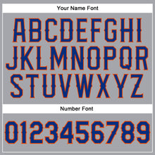 Load image into Gallery viewer, Custom Gray Royal-Orange Authentic Sleeveless Baseball Jersey