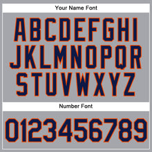 Load image into Gallery viewer, Custom Gray Navy-Orange Authentic Sleeveless Baseball Jersey
