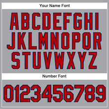 Load image into Gallery viewer, Custom Gray Red-Navy Authentic Sleeveless Baseball Jersey