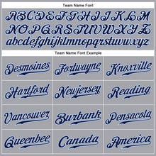 Load image into Gallery viewer, Custom Gray Navy-Powder Blue Authentic Sleeveless Baseball Jersey