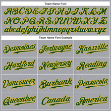 Load image into Gallery viewer, Custom Gray Green-Gold Authentic Sleeveless Baseball Jersey
