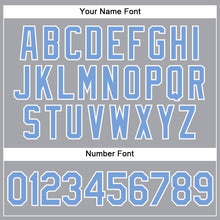 Load image into Gallery viewer, Custom Gray Light Blue-White Authentic Sleeveless Baseball Jersey