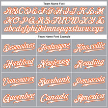 Load image into Gallery viewer, Custom Gray Green-Orange Authentic Sleeveless Baseball Jersey