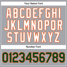 Load image into Gallery viewer, Custom Gray Green-Orange Authentic Sleeveless Baseball Jersey