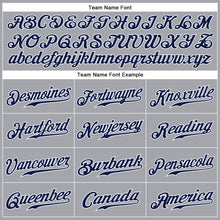 Load image into Gallery viewer, Custom Gray Navy-White Authentic Sleeveless Baseball Jersey