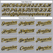 Load image into Gallery viewer, Custom Gray Navy-Gold Authentic Sleeveless Baseball Jersey