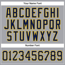 Load image into Gallery viewer, Custom Gray Navy-Gold Authentic Sleeveless Baseball Jersey