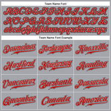Load image into Gallery viewer, Custom Gray Red-Black Authentic Sleeveless Baseball Jersey
