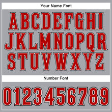 Load image into Gallery viewer, Custom Gray Red-Black Authentic Sleeveless Baseball Jersey