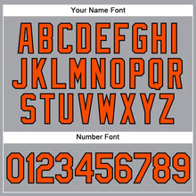 Load image into Gallery viewer, Custom Gray Orange-Black Authentic Sleeveless Baseball Jersey