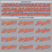 Load image into Gallery viewer, Custom Gray Orange White-Royal Authentic Baseball Jersey