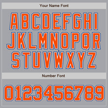 Load image into Gallery viewer, Custom Gray Orange White-Royal Authentic Baseball Jersey