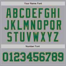 Load image into Gallery viewer, Custom Gray Kelly Green-Old Gold Authentic Baseball Jersey