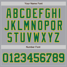 Load image into Gallery viewer, Custom Gray Kelly Green-Gold Authentic Baseball Jersey
