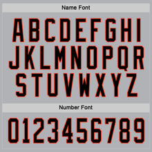 Load image into Gallery viewer, Custom Gray Black-Orange Hockey Jersey