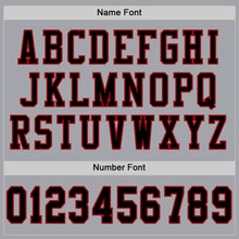 Load image into Gallery viewer, Custom Gray Black-Red Mesh Authentic Football Jersey