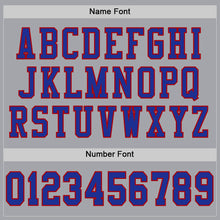 Load image into Gallery viewer, Custom Gray Royal-Red Mesh Authentic Football Jersey