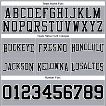 Load image into Gallery viewer, Custom Stitched Gray Black-White Football Pullover Sweatshirt Hoodie