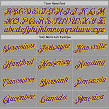 Load image into Gallery viewer, Custom Gray Purple-Gold Performance T-Shirt