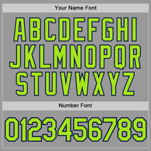 Load image into Gallery viewer, Custom Gray Neon Green-Navy Performance T-Shirt