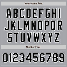 Load image into Gallery viewer, Custom Gray Black-White Authentic Baseball Jersey