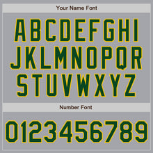 Load image into Gallery viewer, Custom Gray Green-Gold Authentic Baseball Jersey