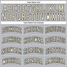 Load image into Gallery viewer, Custom Gray Black Pinstripe Black-Cream Authentic Basketball Jersey