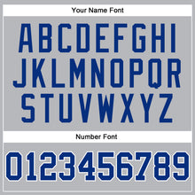 Load image into Gallery viewer, Custom Gray Royal Pinstripe Royal-White Authentic Basketball Jersey