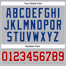 Load image into Gallery viewer, Custom Gray Royal Pinstripe Red-White Authentic Basketball Jersey