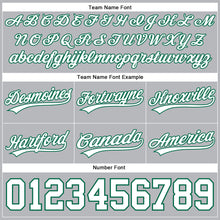 Load image into Gallery viewer, Custom Gray White-Kelly Green Authentic Basketball Shorts