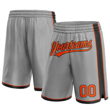 Load image into Gallery viewer, Custom Gray Orange-Black Authentic Basketball Shorts