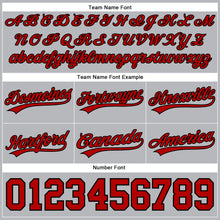 Load image into Gallery viewer, Custom Gray Red-Black Authentic Basketball Shorts