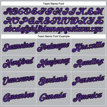 Load image into Gallery viewer, Custom Gray Purple-Black Performance T-Shirt