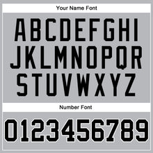 Load image into Gallery viewer, Custom Gray Black-White Authentic Throwback Basketball Jersey