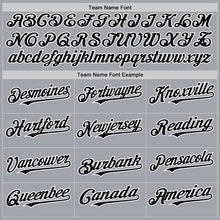 Load image into Gallery viewer, Custom Gray Black-White Authentic Baseball Jersey