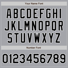Load image into Gallery viewer, Custom Gray Black-White Authentic Baseball Jersey