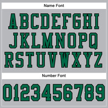 Load image into Gallery viewer, Custom Gray Kelly Green-Black Mesh Authentic Football Jersey