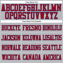 Load image into Gallery viewer, Custom Gray Red-Royal Mesh Authentic Football Jersey