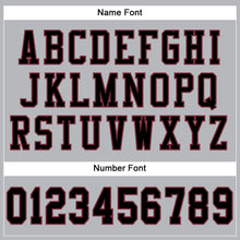 Load image into Gallery viewer, Custom Gray Black-Burgundy Mesh Authentic Football Jersey
