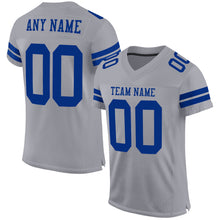 Load image into Gallery viewer, Custom Gray Royal Mesh Authentic Football Jersey