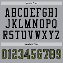 Load image into Gallery viewer, Custom Gray Olive-Black Mesh Authentic Football Jersey