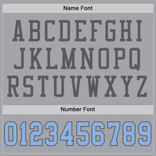 Load image into Gallery viewer, Custom Gray Light Blue-Steel Gray Mesh Authentic Football Jersey