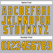 Load image into Gallery viewer, Custom Gray Gold-Black Hockey Lace Neck Jersey