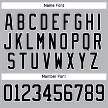 Load image into Gallery viewer, Custom Gray Black-White Hockey Lace Neck Jersey